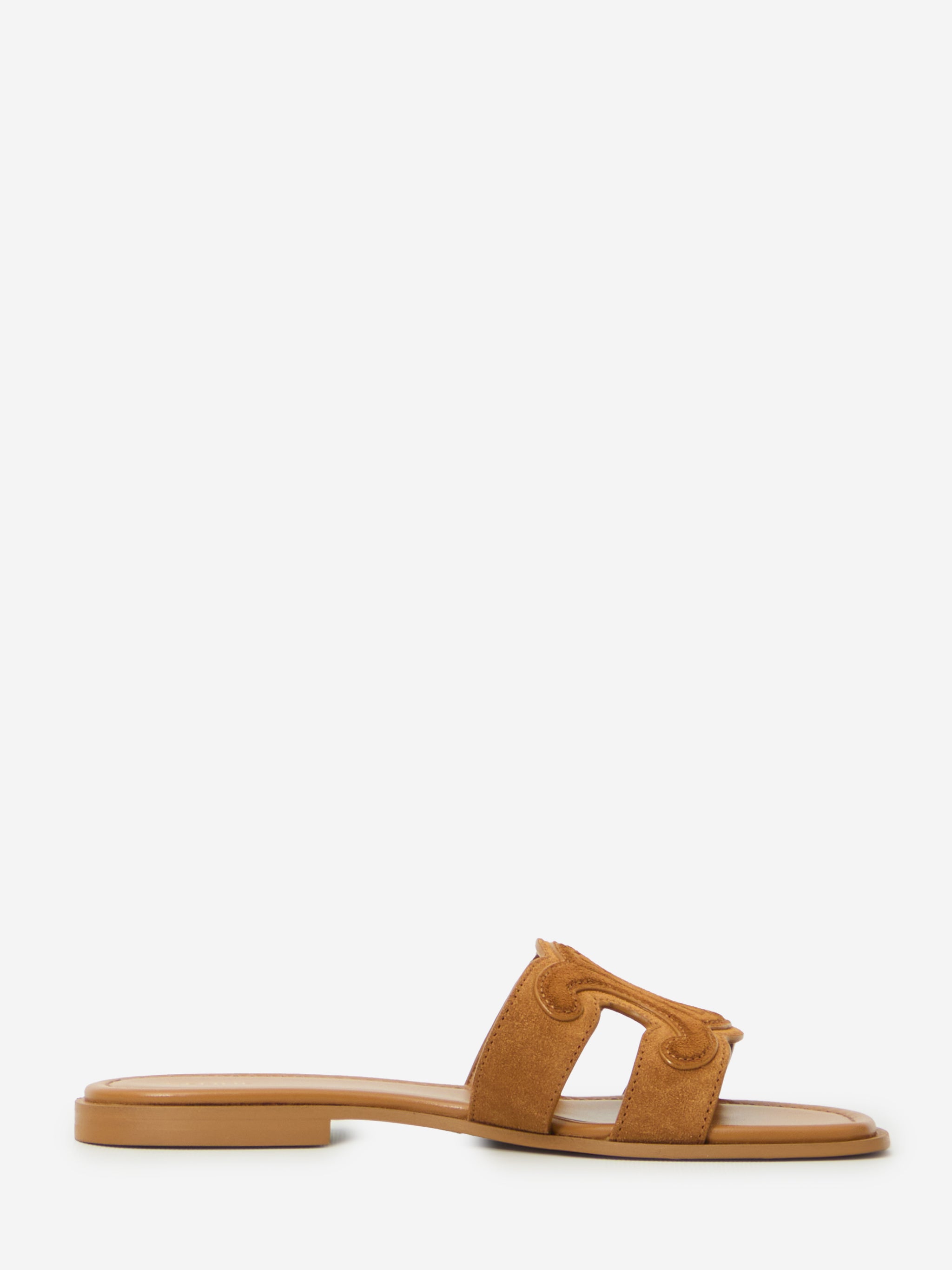 marina mule in suede calfskin