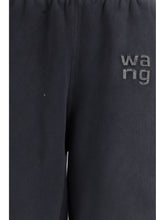 ALEXANDER WANG M sweatpants with raised glitter logo detailing
