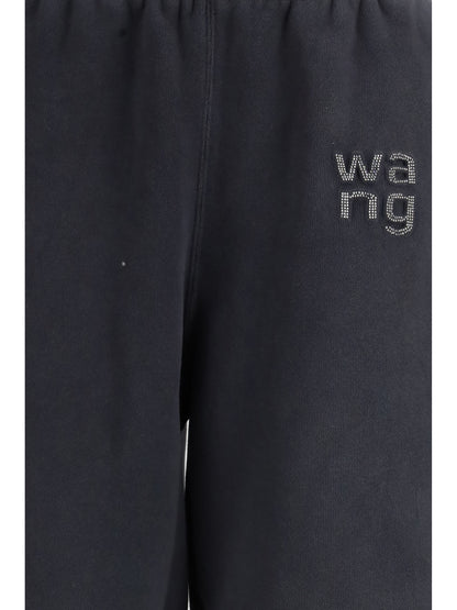 ALEXANDER WANG M sweatpants with raised glitter logo detailing