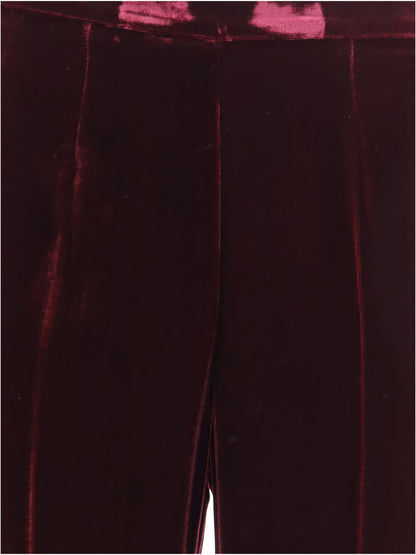 FORTE_FORTE 0 flared trousers in smooth velvet