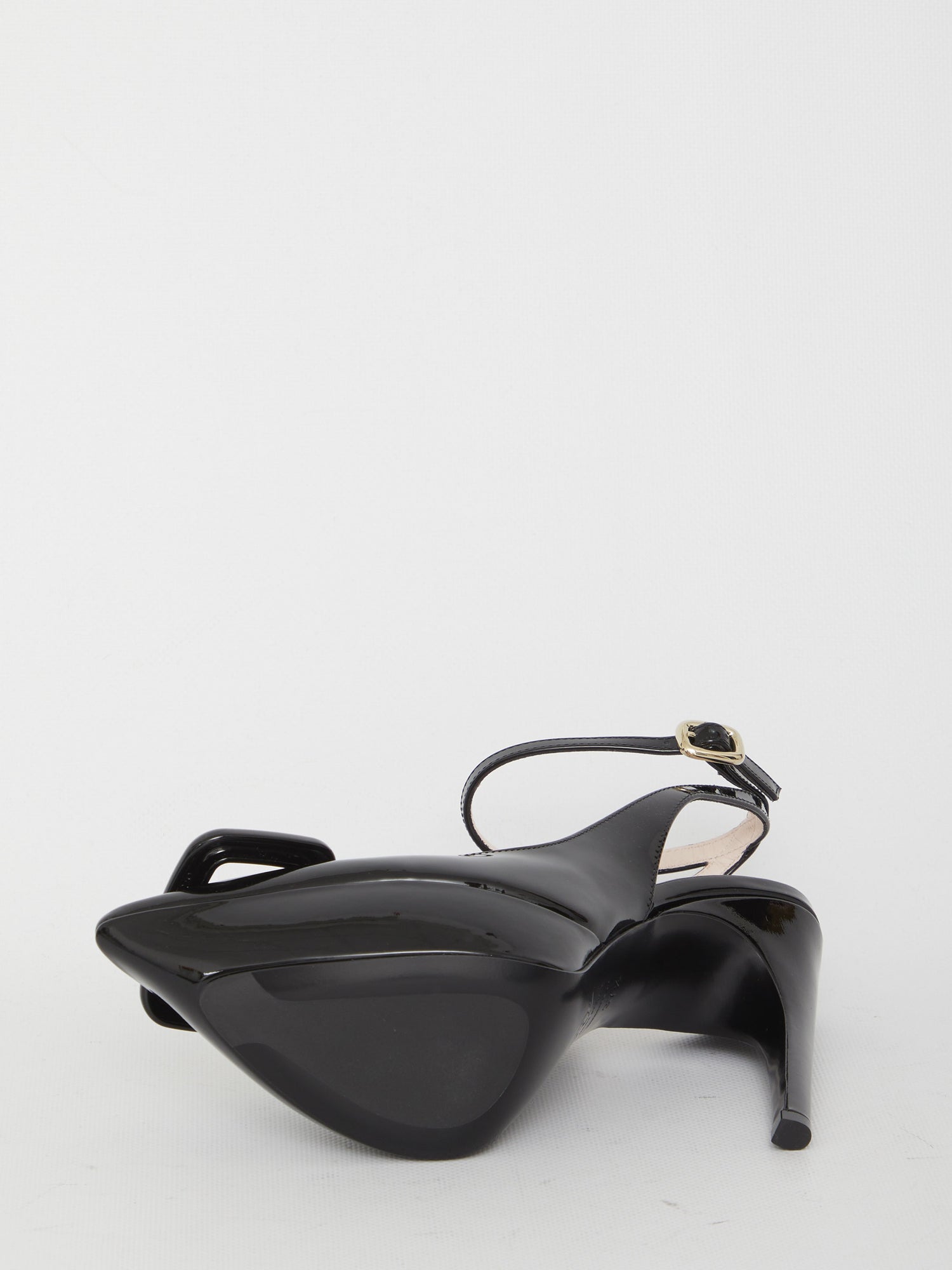 ROGER VIVIER 38 choc buckle sling back pumps