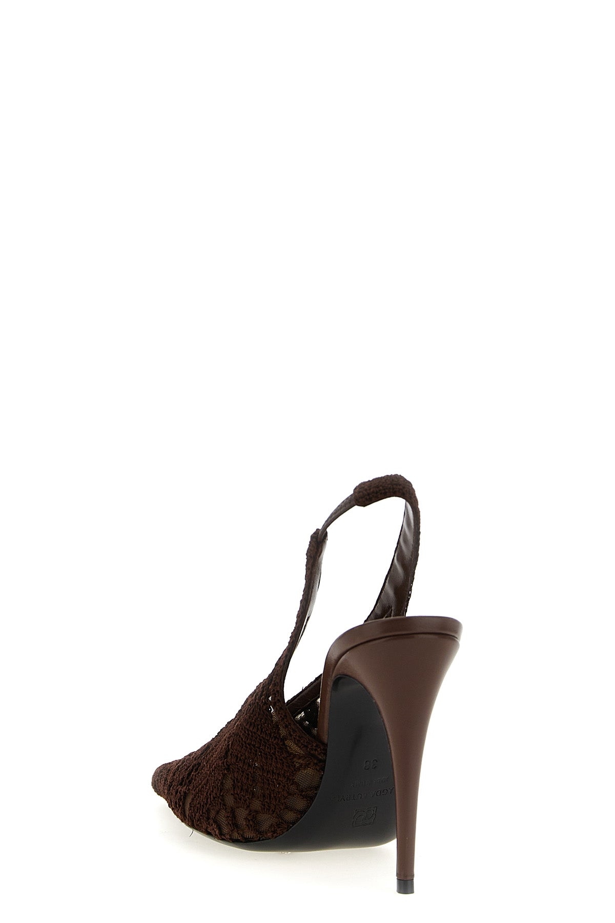 crochet tulle slingback shoes