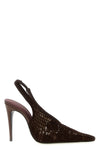 crochet tulle slingback shoes