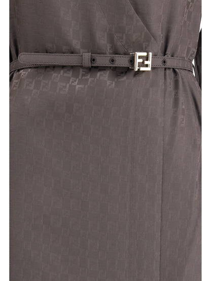 FENDI 40 ff silk jacquard dress