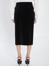 SAINT LAURENT 36 wrap skirt in velvet