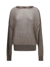 semi-sheer knit hoodie
