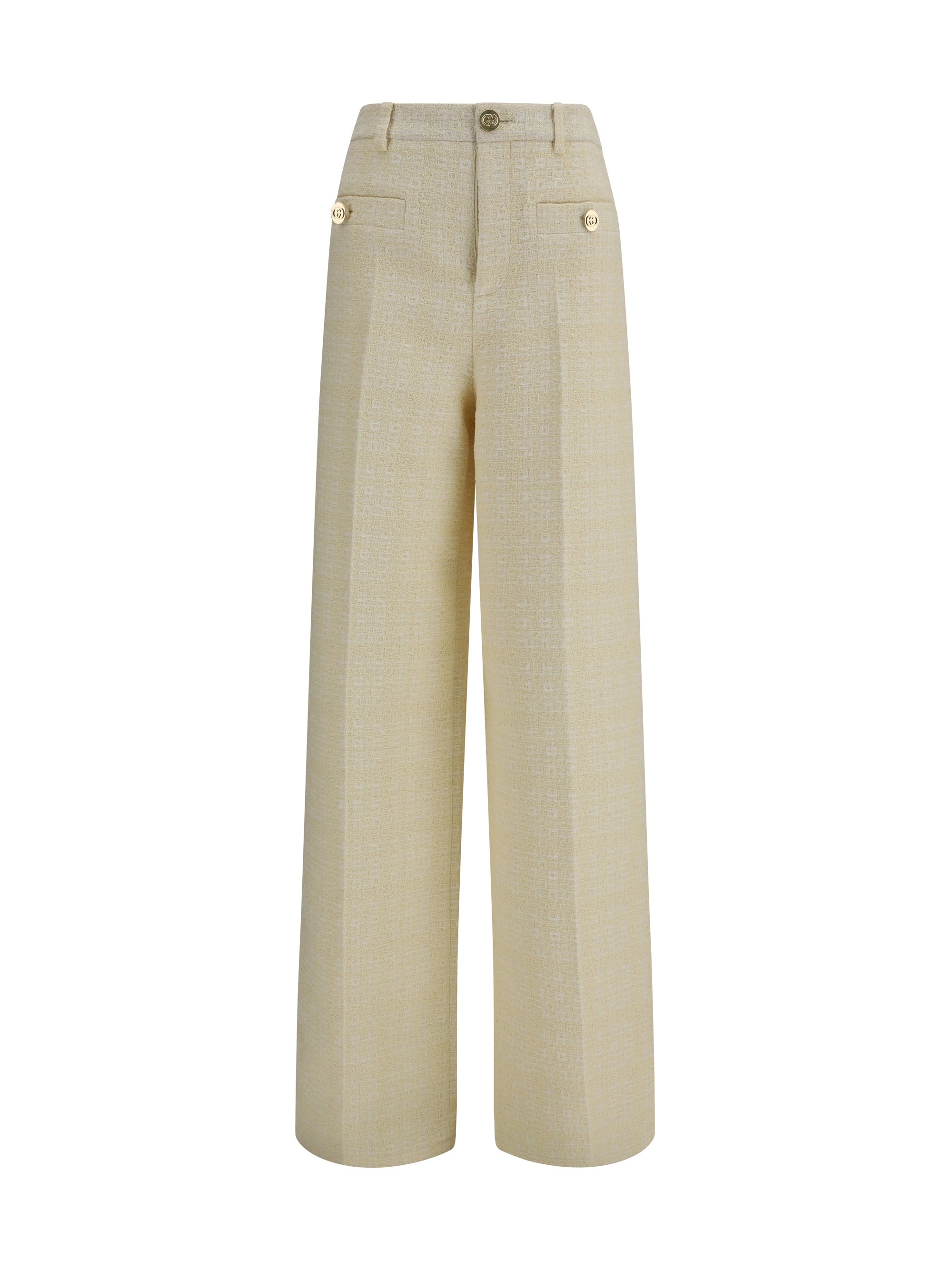 cotton tweed check pants