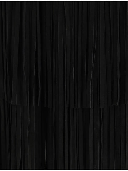 DOLCE &amp; GABBANA 40 organza skirt with fringes