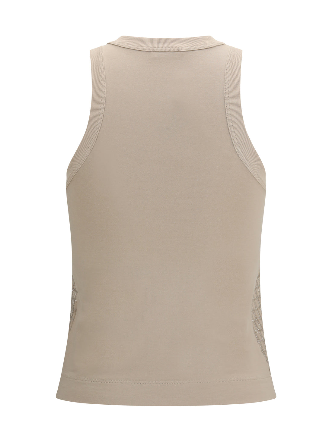 BRUNELLO CUCINELLI M top in cotton with luminous embroidery