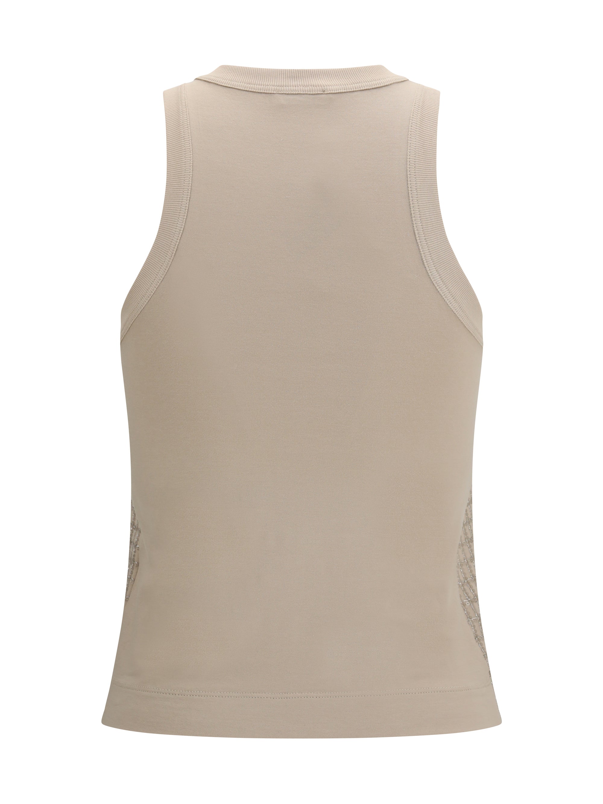 top in cotton with luminous embroidery