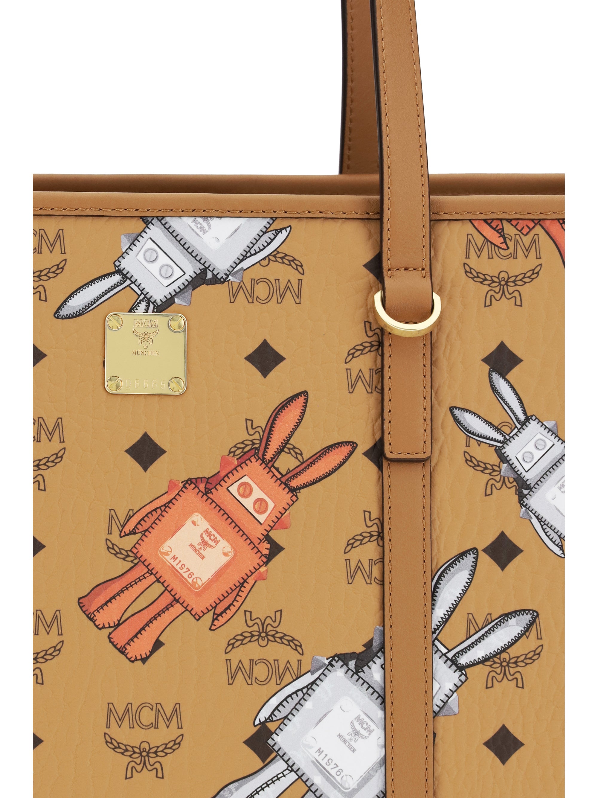 toni printed canvas tote bag