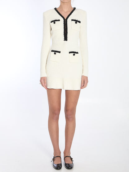 SELF PORTRAIT M knit mini dress