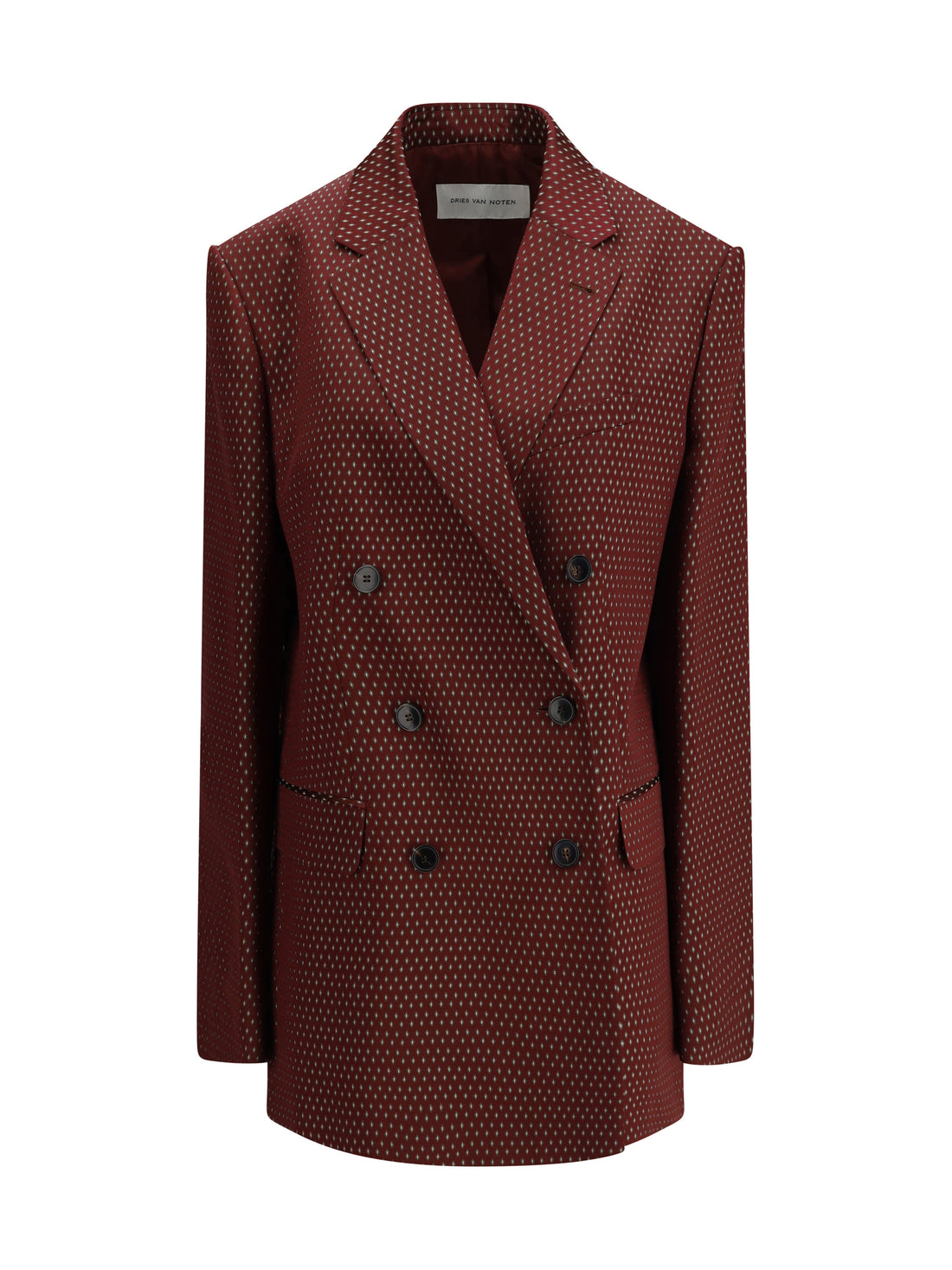 DRIES VAN NOTEN 36 jacket with a jaquard tie motif