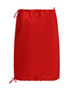 satin midi skirt with drawstring