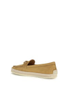 suede and raffia loafers
