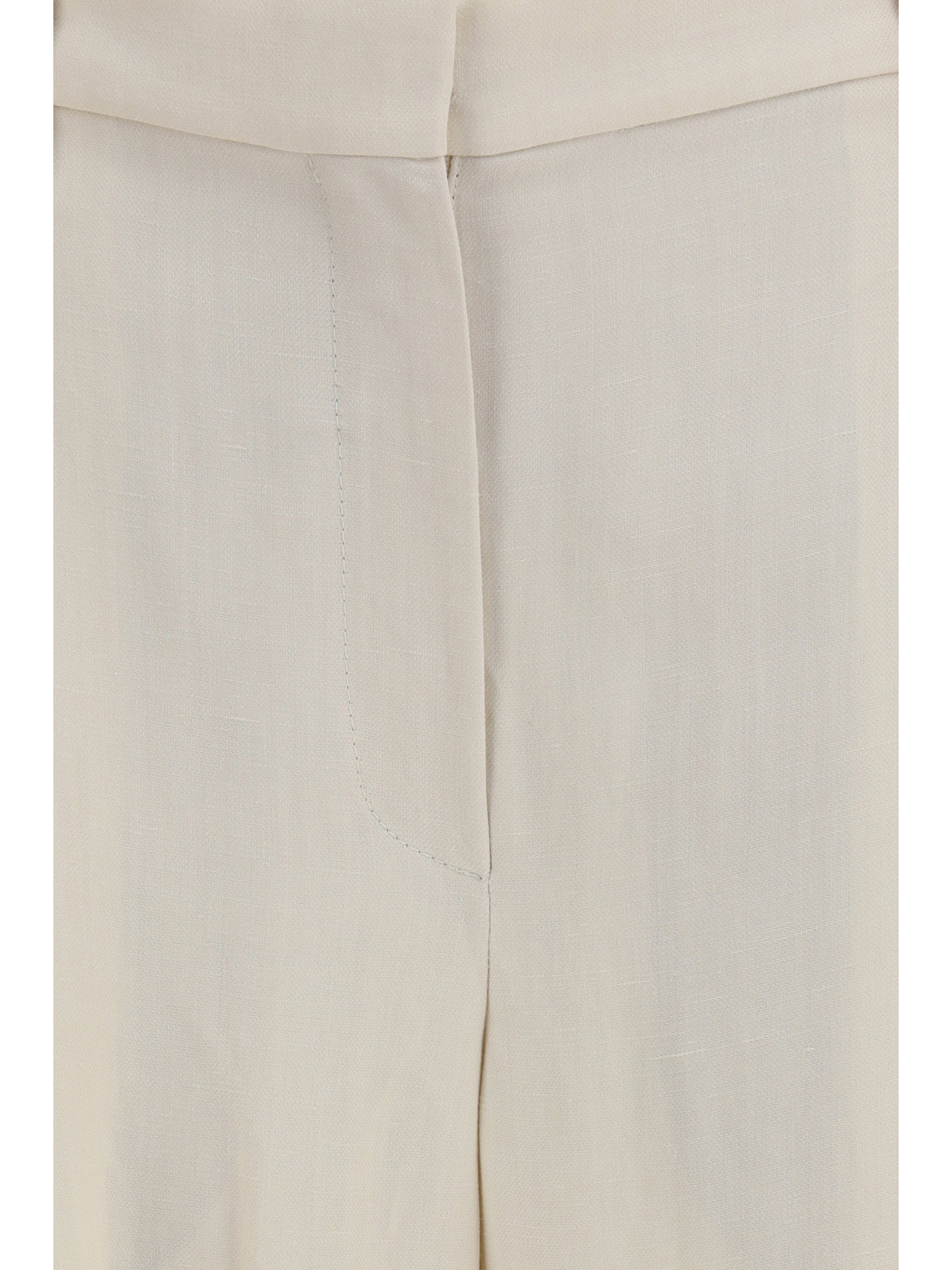 wide pants in fluid twill
