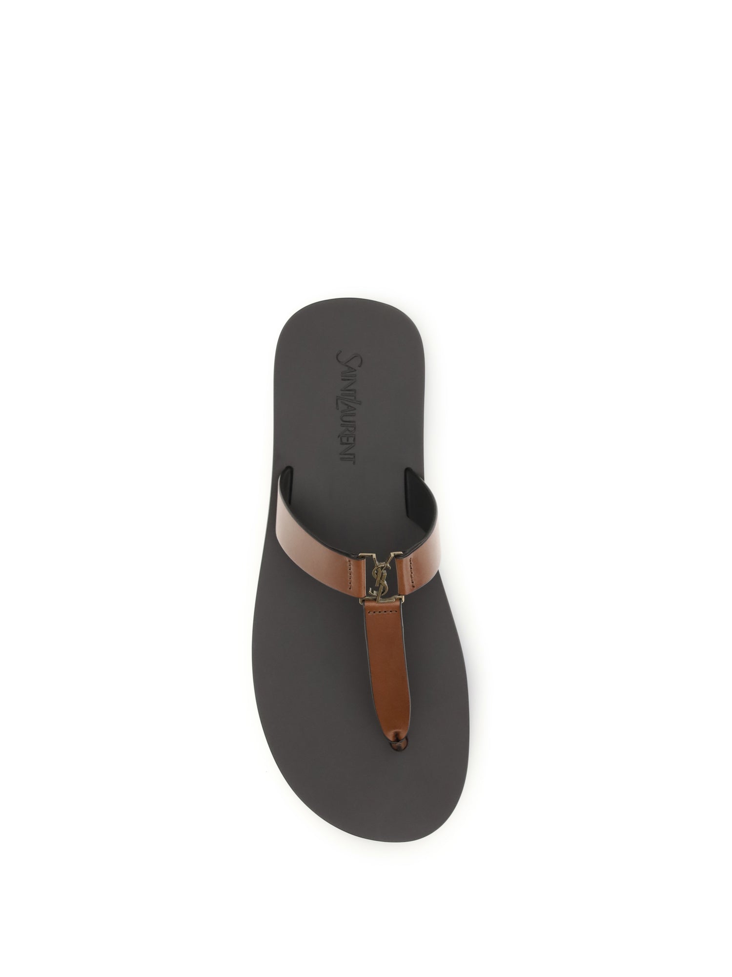 SAINT LAURENT 38 leather thong sandals