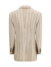 single-breasted regimental pinstripe jacket