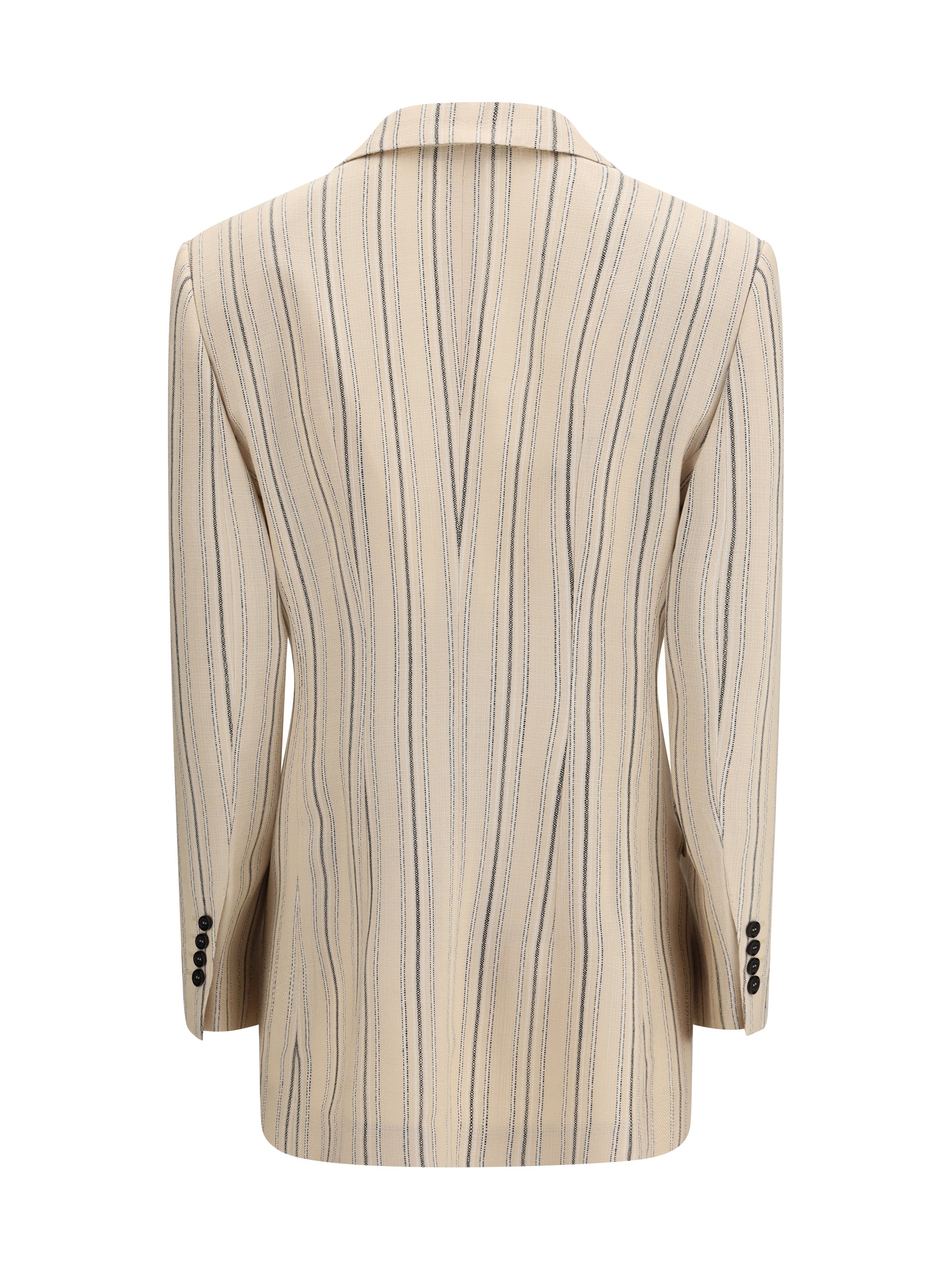 single-breasted regimental pinstripe jacket