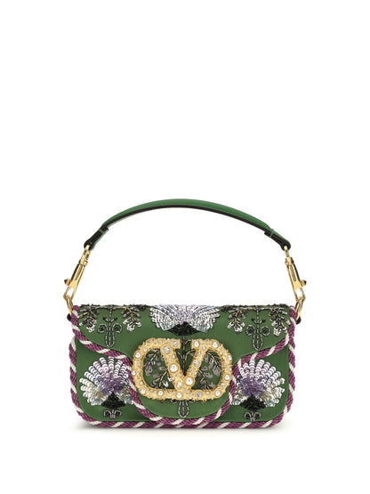VALENTINO GARAVANI OS locò shoulder bag with floral embroidery