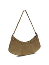 large pocket body shoulder bag in suede