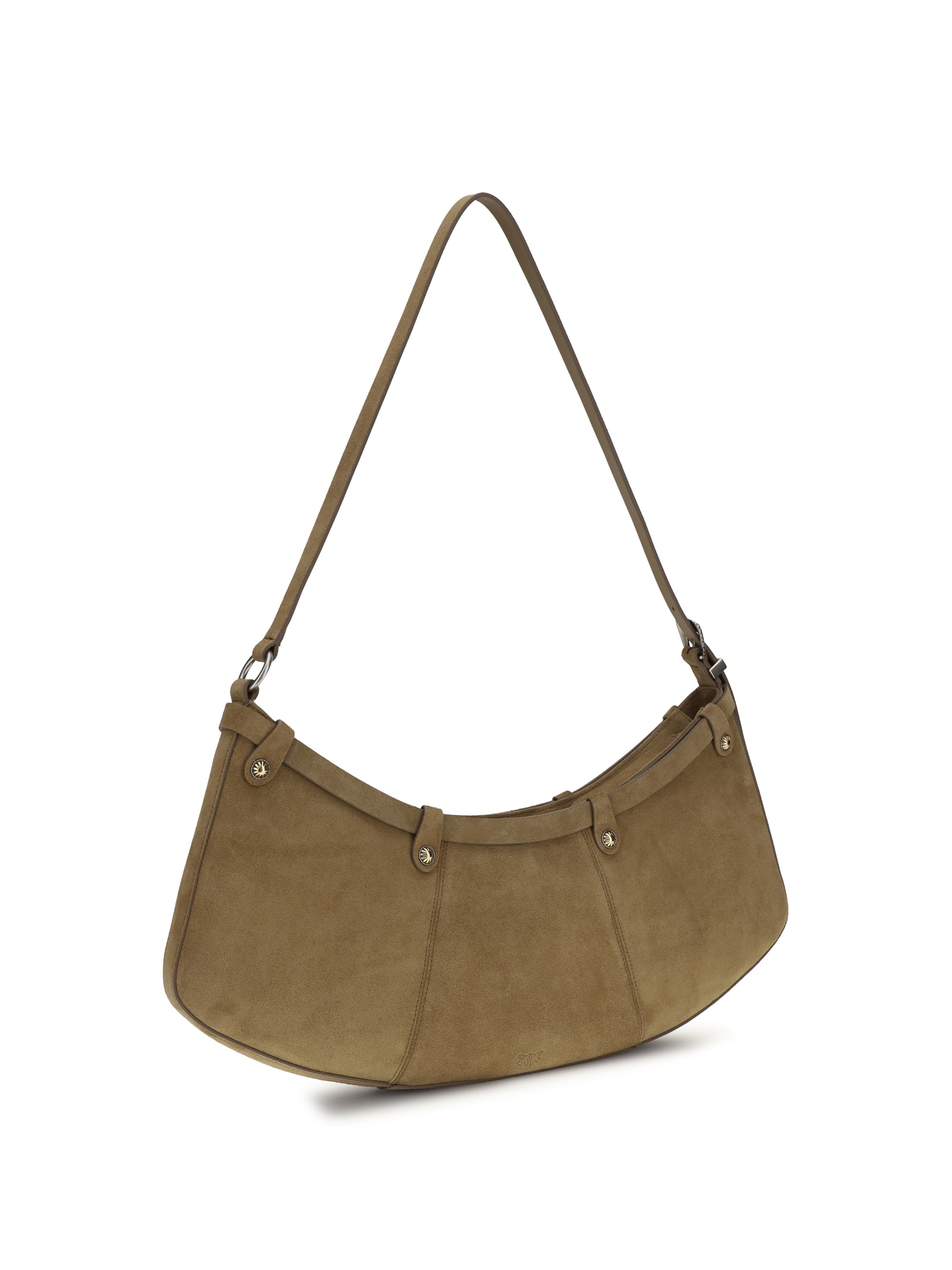 large pocket body shoulder bag in suede