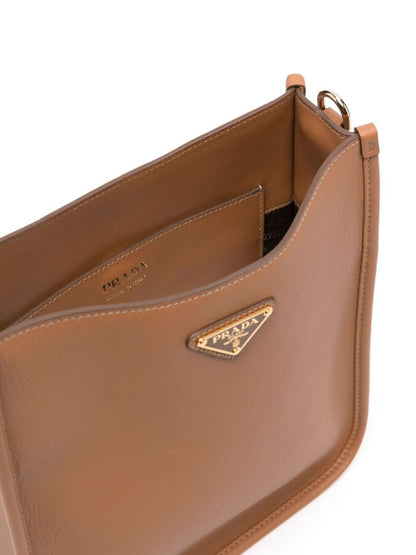 grained leather crossbody bag