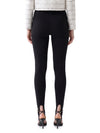 black knit stirrup leggins