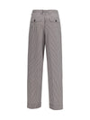 striped pleated pants