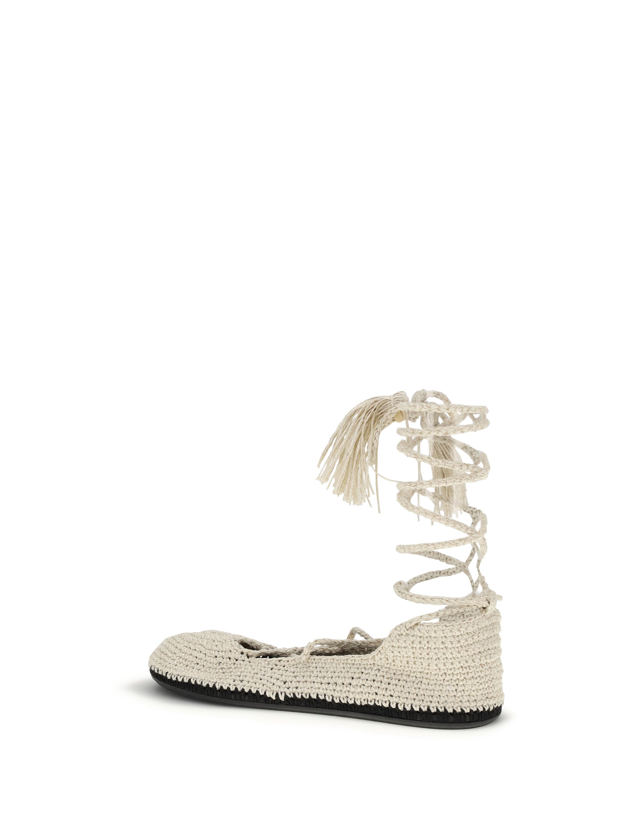 the sound of the sea lace-up ballerinas