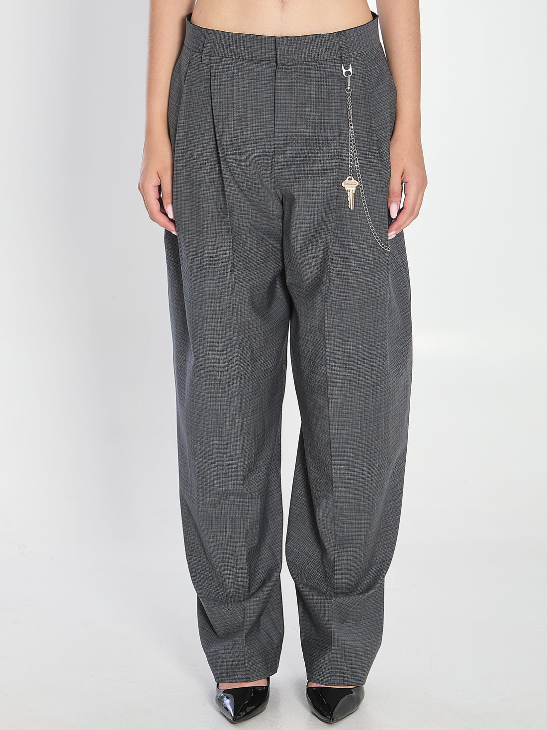ALEXANDER WANG 04 grey wool-blend trousers
