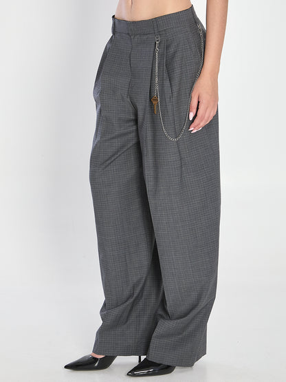 ALEXANDER WANG 04 grey wool-blend trousers