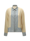 silk shirt with geometric print
