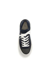 cotton knit and suede sneakers