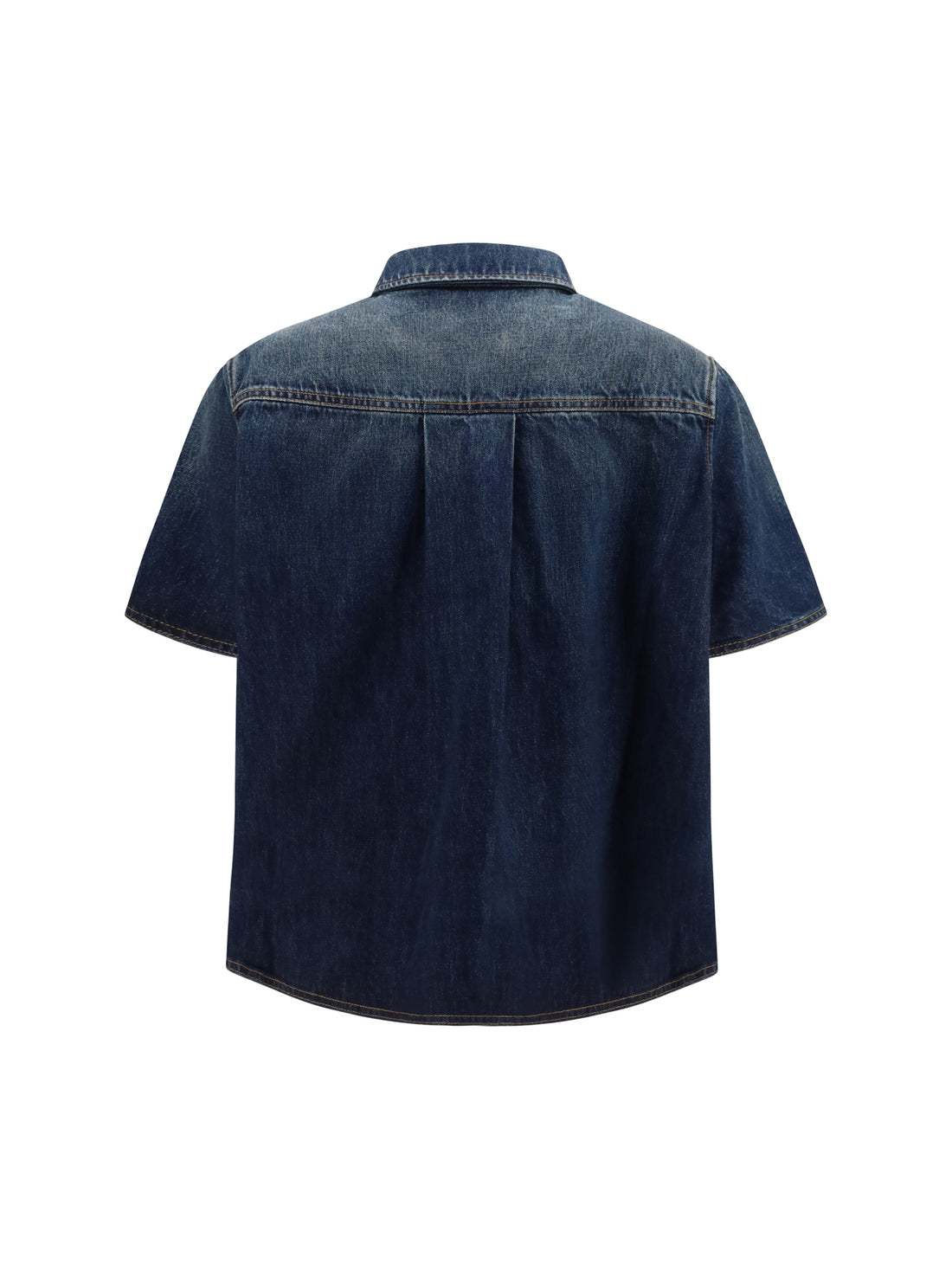 LOEWE 34 short sleeve denim trapeze shirt