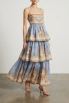 wallpaper long daylight dress in cotton and silk blend