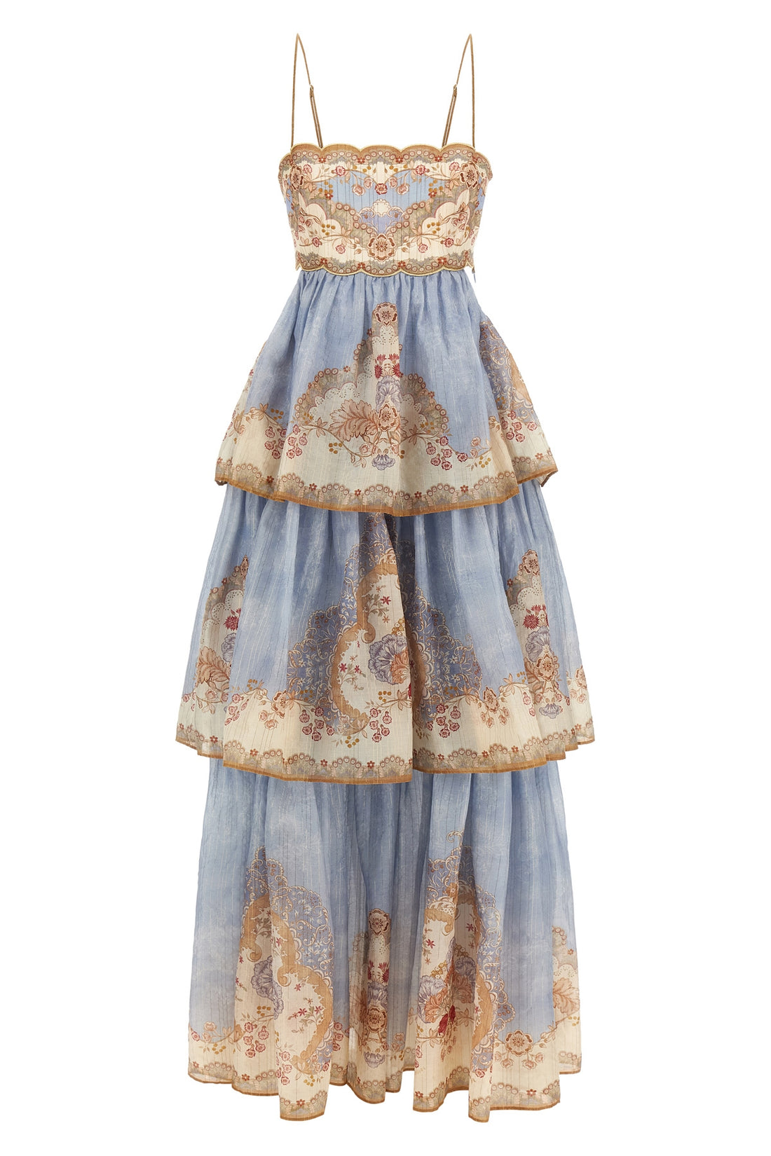 ZIMMERMANN 2 wallpaper long daylight dress in cotton and silk blend