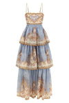 wallpaper long daylight dress in cotton and silk blend