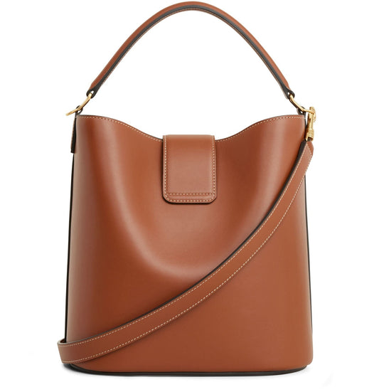 Medium Louise Leather Bucket Bag