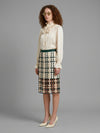 green mesh midi skirt