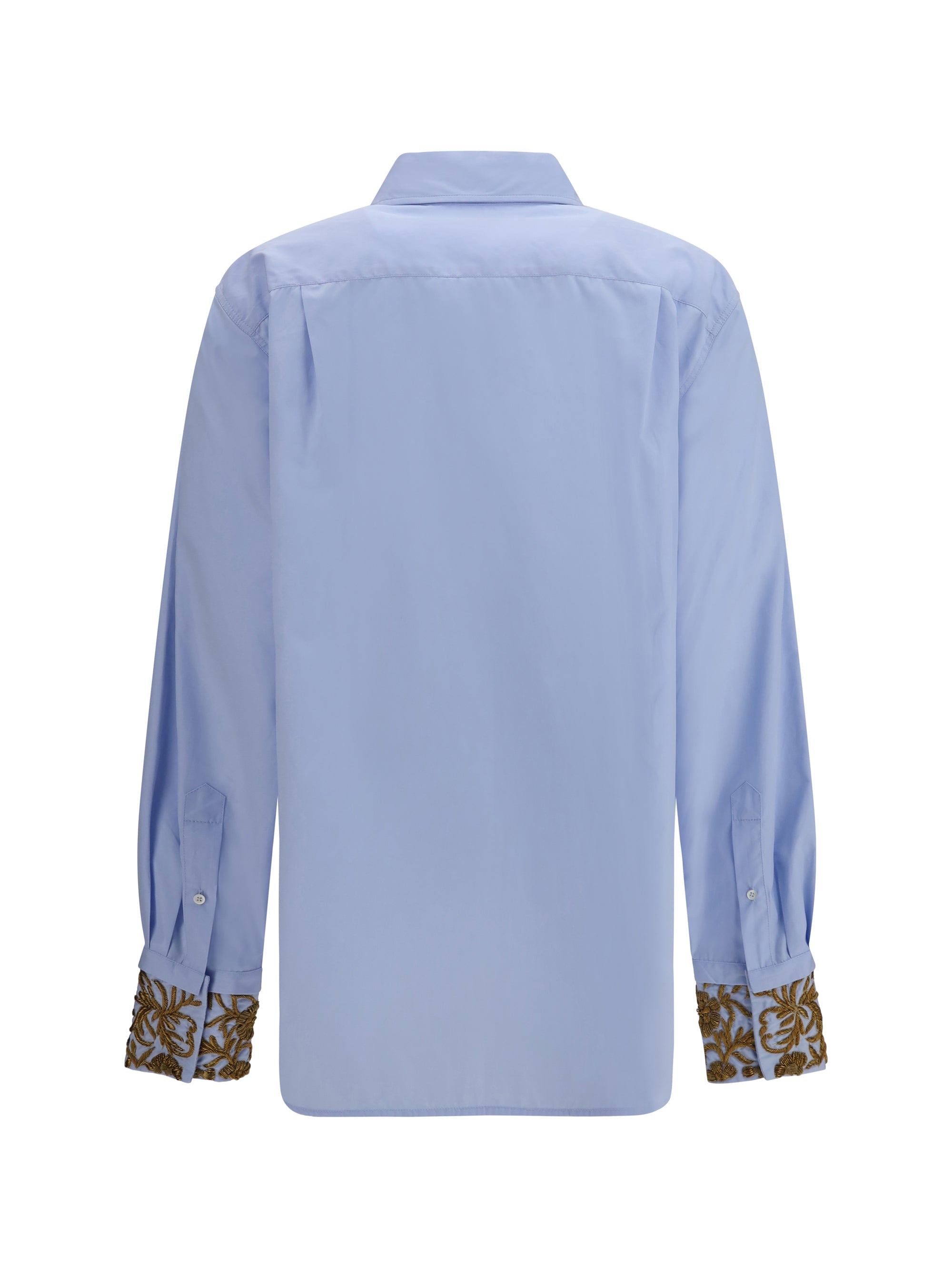 oversized embroidered cotton shirt