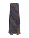 sequined chevron lamé viscose long skirt