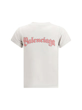 BALENCIAGA M graphic logo crew neck t-shirt