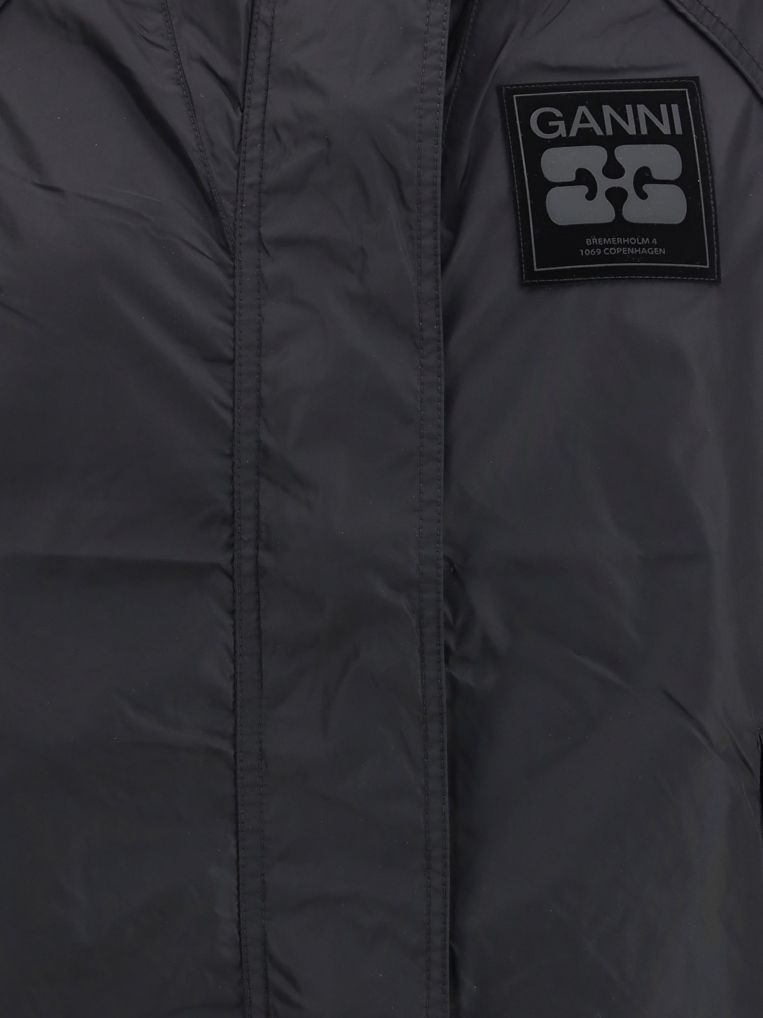 GANNI L-XL recycled nylon jacket