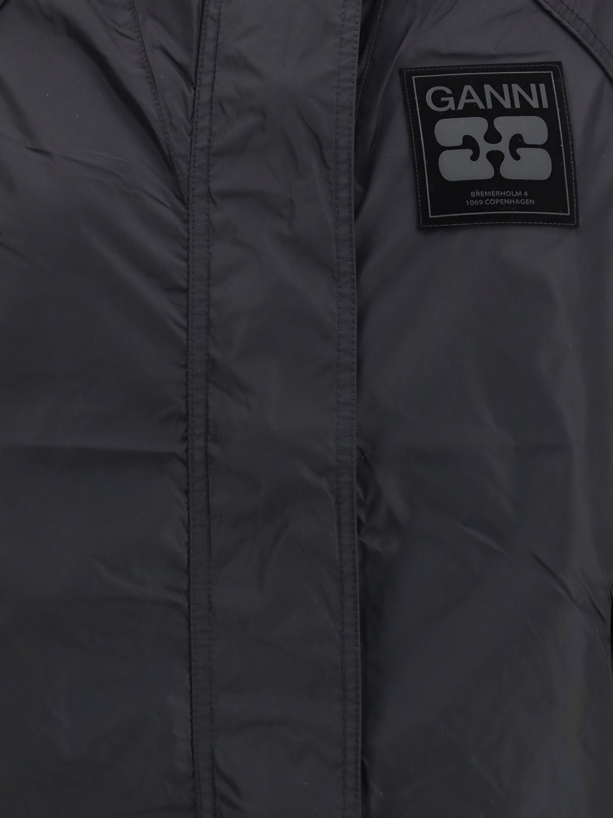 GANNI L-XL recycled nylon jacket