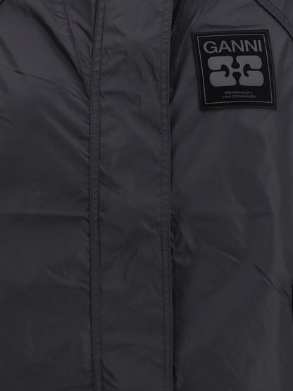 GANNI L-XL recycled nylon jacket