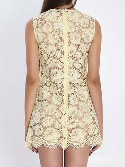 SELF PORTRAIT 10 fine lace mini dress