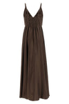 the zimmermann long dress defines a fluid silhouette through a pure silk sartori