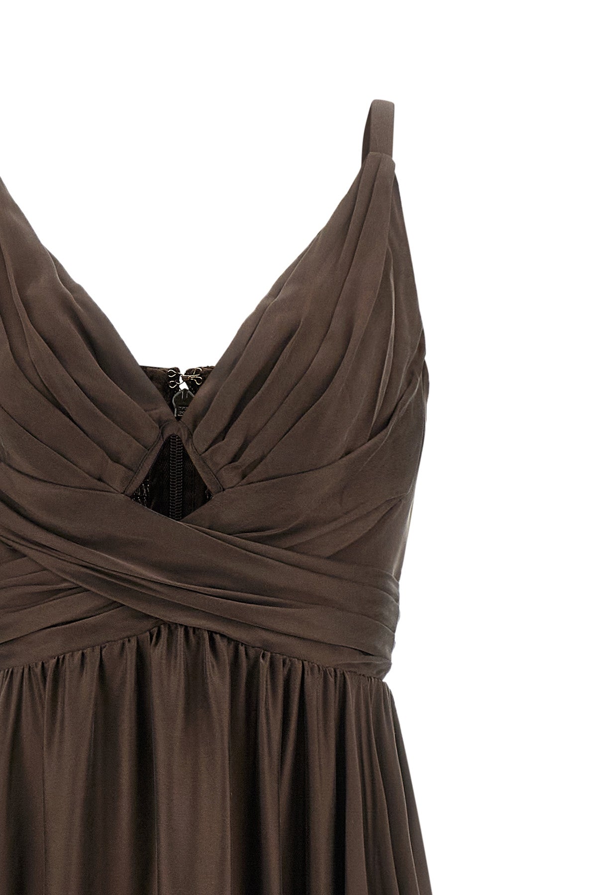 the zimmermann long dress defines a fluid silhouette through a pure silk sartori