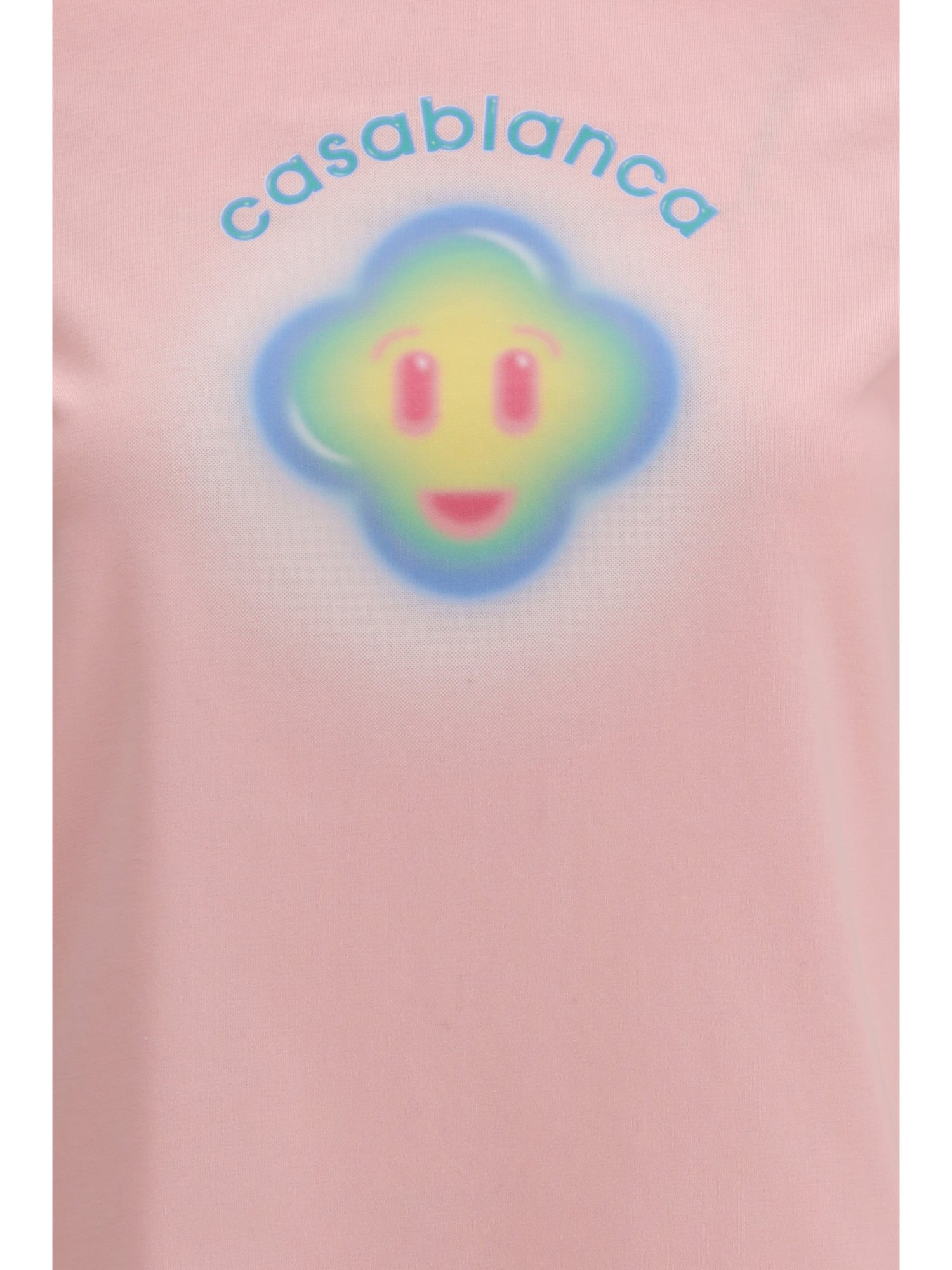 CASABLANCA L airbrush smiley fitted short-sleeve t-shirt